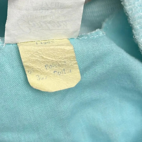 Vintage 70's Carter's Duck Bodysuit Blue Terry Terrycloth Baby Infant 6 Months - Picture 5 of 5